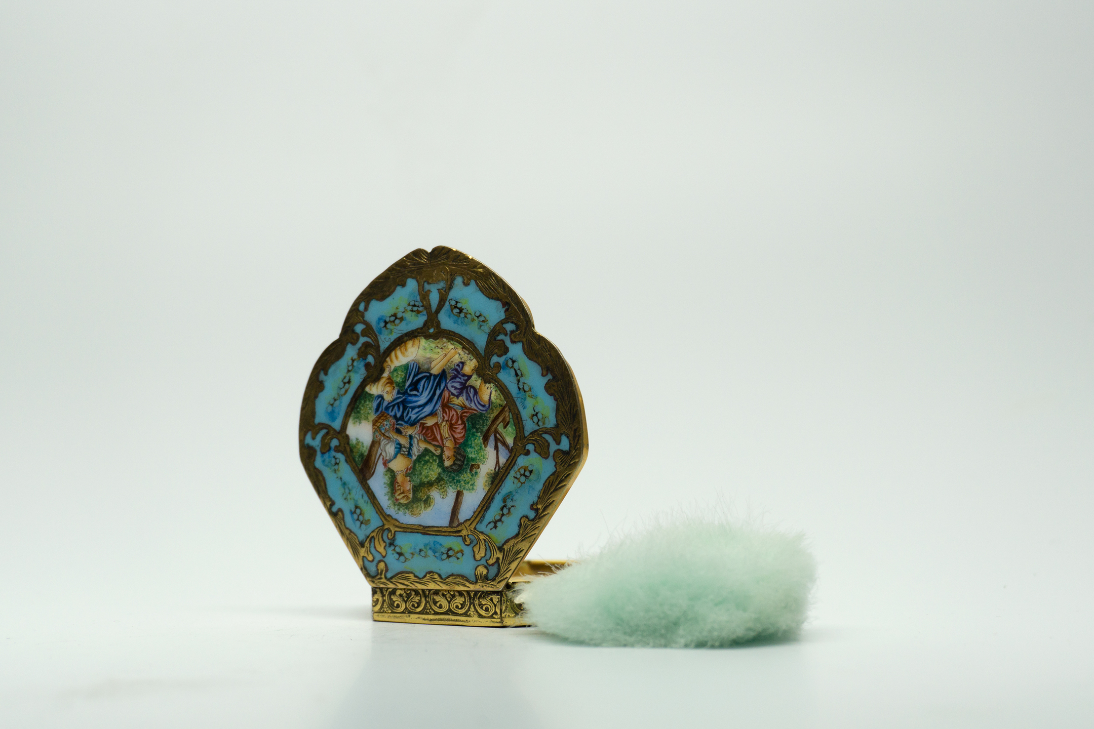 1950s Hand Painted Italian Compact