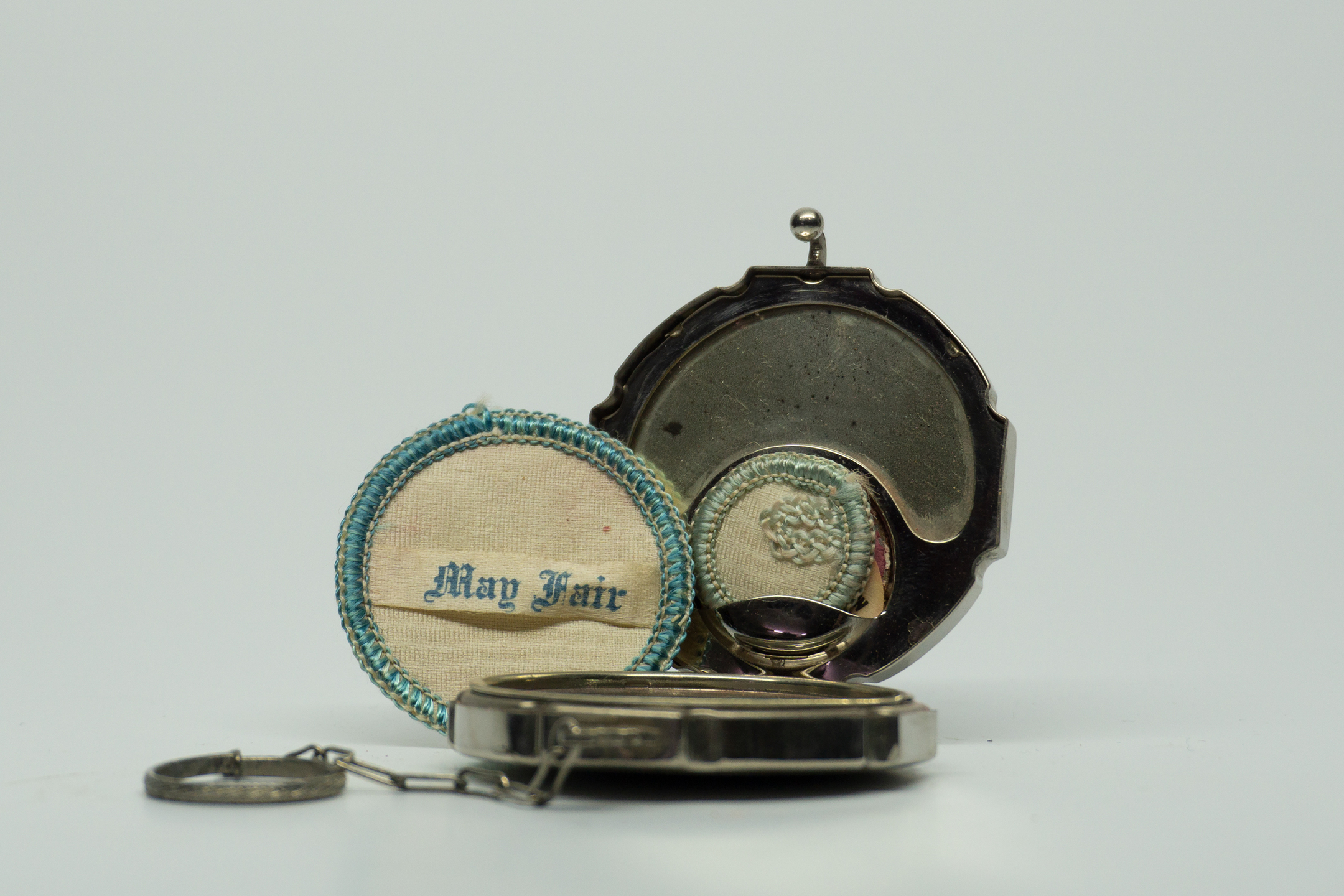 Mayfair  Guilloche Finger Loop Double Compact