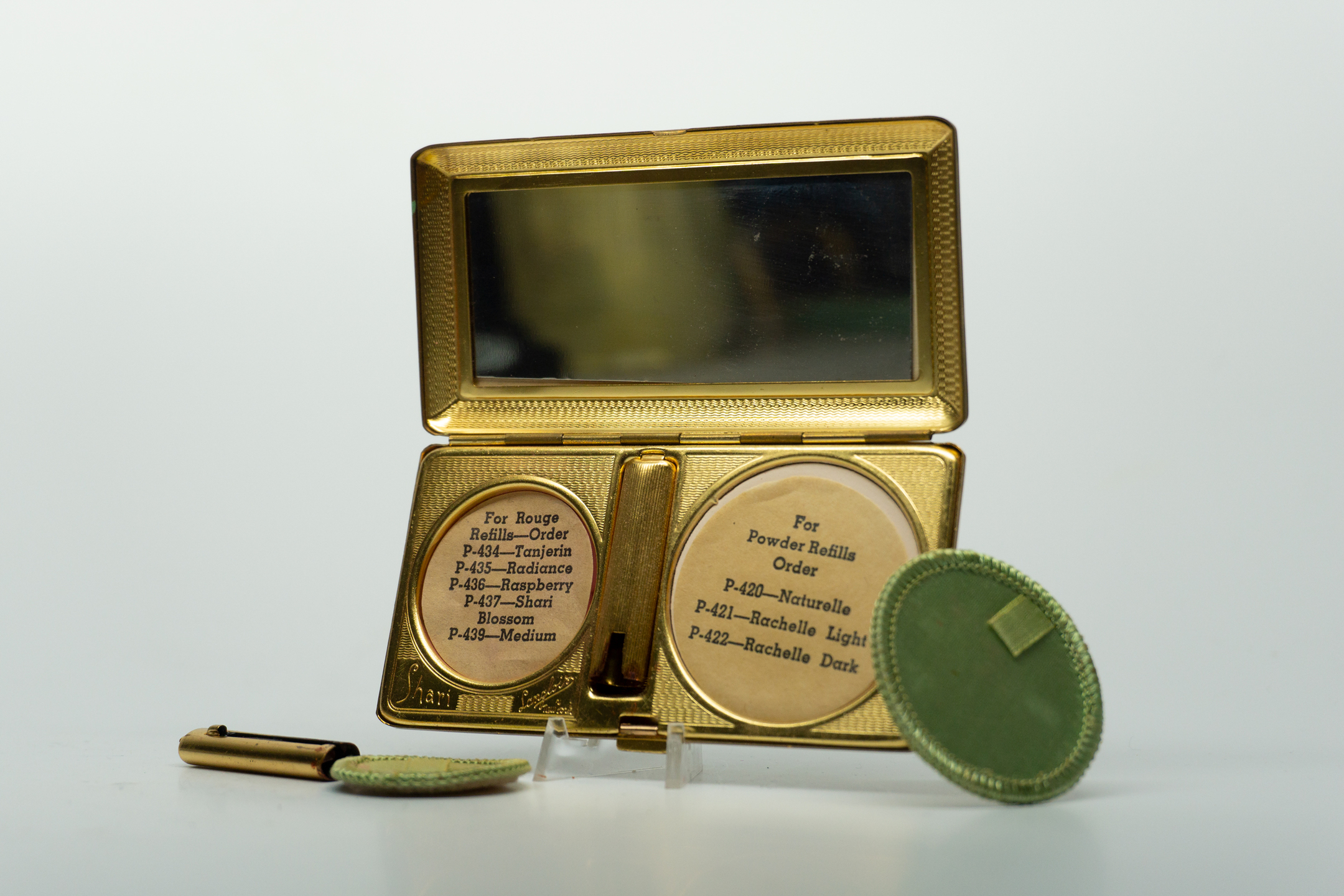 Lucien Lelong Shari Double Compact with Box