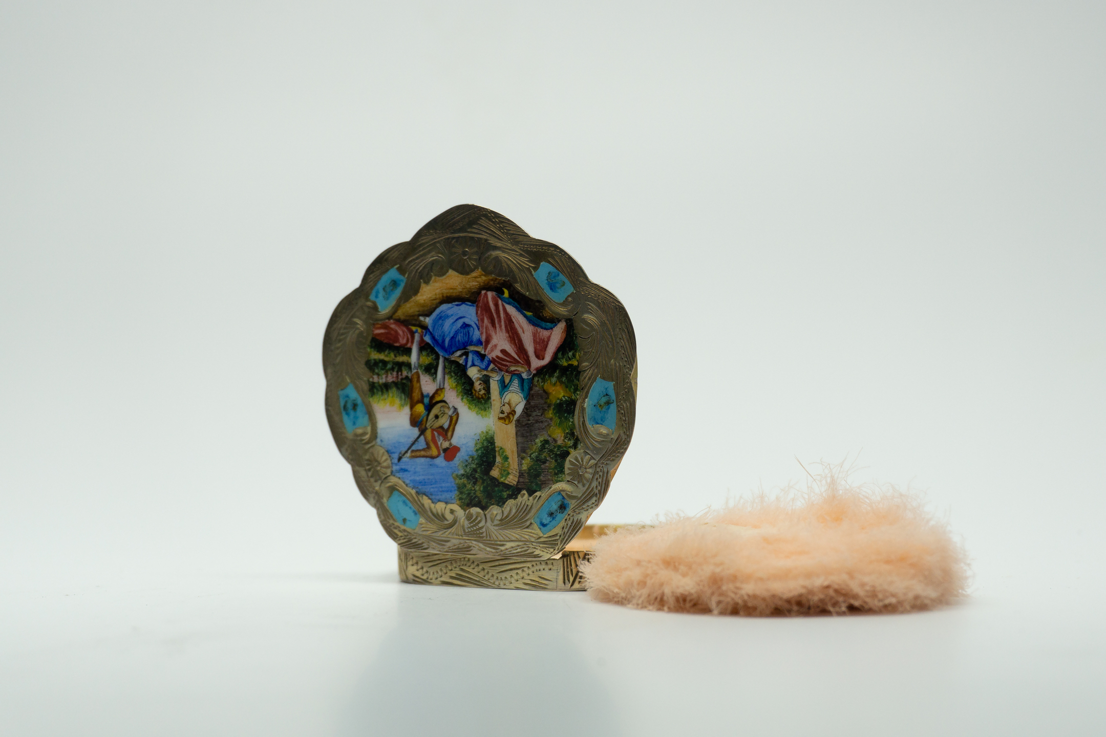 1950s Hand Painted Italian Compact