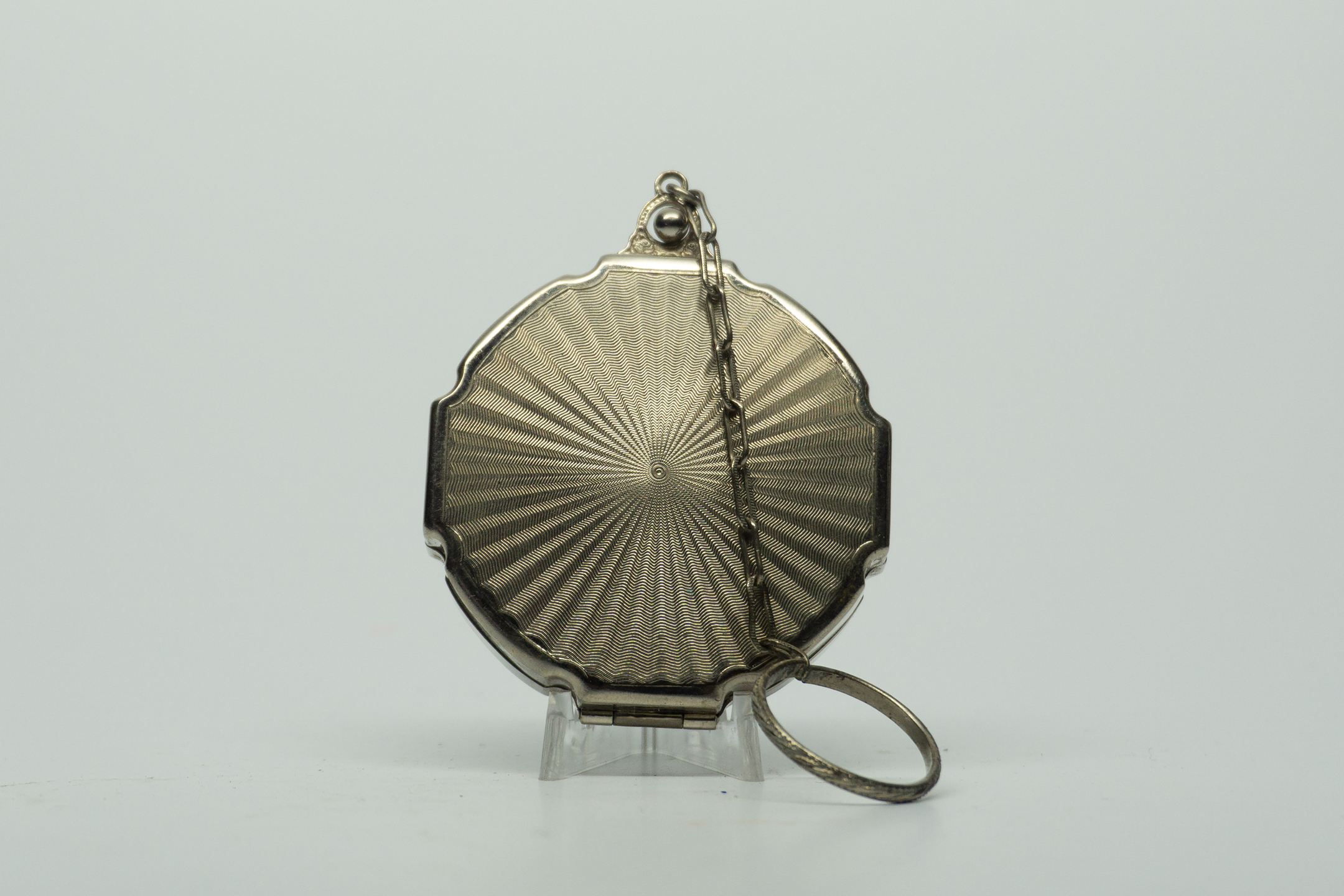 Mayfair  Guilloche Finger Loop Double Compact